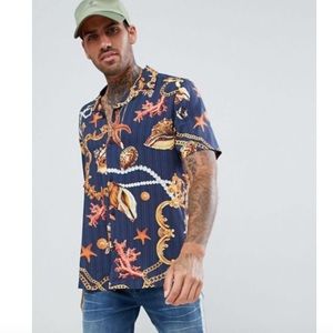 ASOS  Button Down Shirt with Seashells design